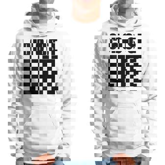 Choose Life Grandes Lettres Noires Amusantes Des Années 80 -Tyle Rétro Sweat à capuche - Cadeauxyz