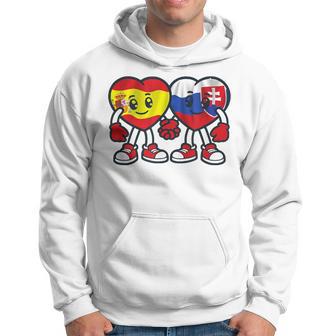 Corazones De Amistad De España Y Eslovaquia Sudadera - Regaloses