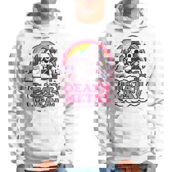 Dibujos Animados De Esqueleto De Muerte Divertido De Death Metal En Unicornio Kawaii Sudadera - Regaloses