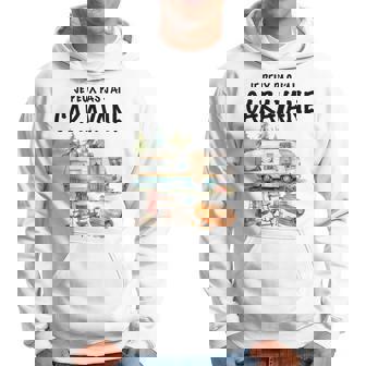 Homme Camping Caravane Rando Beau Dessin Papa Papy Tonton Sweat à capuche - Cadeauxyz