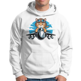 Humour D'aviation De Pilote De Chat De Combat Amusant Pour Les Amoureux Des Chats Sweat à capuche - Cadeauxyz