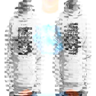 Obra De Arte De Tigre Ojos Azules Diseño De Tigre Sudadera - Regaloses