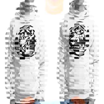 Ours Dans La Conception Graphique Decène De Montagne Et Sweat à capuche - Cadeauxyz