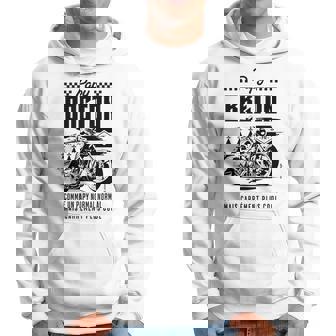 Papy Breton Motard Idée-Cadeau Humour Papi Breizh Bretagne Sweat à capuche - Cadeauxyz