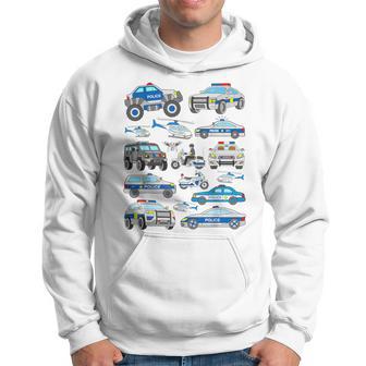 Policía Coche Chico Chica Policía Coches Policíaehículos Policía Sudadera - Regaloses