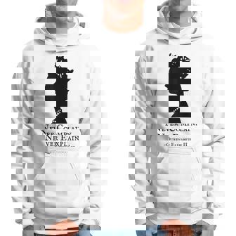 Silueta De La Reina De Inglaterra Nuncae Queja Nunca Explic Sudadera - Regaloses