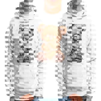 Snirt À Capuche Motif Ours En Peluche Imprimé Dans Le Dos Sweat à capuche - Cadeauxyz