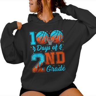 100 Days Of 2Nd Grade Basketball 100Th Day Of School Boys Women Hoodie - Thegiftio