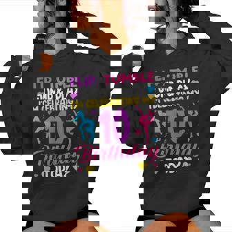 10Th Birthday Gymnast Girl 10 Year Old Bday Gymnastics Party Women Hoodie - Seseable