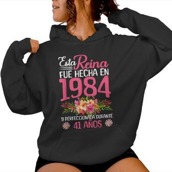 41 Años Regalo De Cumpleaños Hecha En 1984 41 Años Sudadera con capucha para mujer - Regaloses