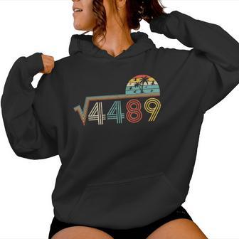 67 Vintage Meme Square Root 4489 Slang Math Teacher Women Hoodie - Thegiftio UK