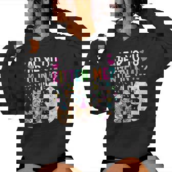 9Th Cat Birthday Party 9 Year Old Girl Kitten Birthday Women Hoodie | Mazezy