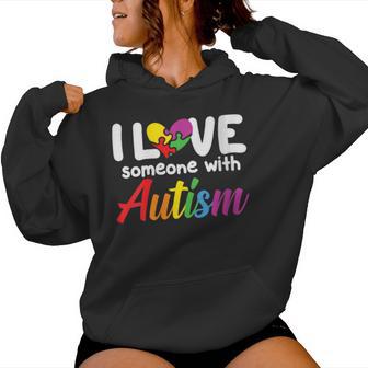 Amo A Alguien Con Autismo Concienciaobre El Autismo Cuello Sudadera con capucha para mujer - Regaloses