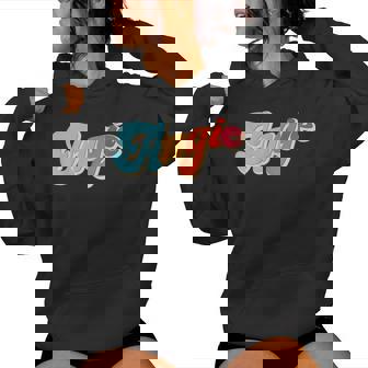 Angie Personalized Name Custom Groovy 80'S Retro Women Hoodie - Thegiftio