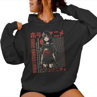 Anime Horror Girl Aesthetic Soft Grunge Waifu Japanese Girl Women Hoodie - Monsterry