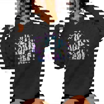 Aquarius Big Energy Retro Smile Flower Zodiac Birthday Women Hoodie - Thegiftio