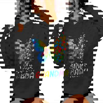 Autism Awareness Grandma Butterfly Cute Colorful Rainbow Women Hoodie | Seseable UK