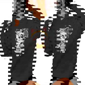 Badminton Cat Girls Badminton Player Kawaii Women Hoodie - Thegiftio