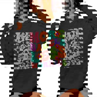 More Bagels Less Worries Groovy Bagel Lover Women Women Hoodie - Thegiftio