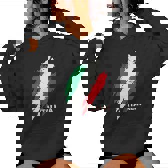 Bandera Italia Cuello Sudadera con capucha para mujer - Regaloses