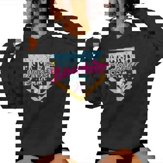 Baseball Mama Home Plate Ice Cream Drip Baseball Mom Women Hoodie - Monsterry