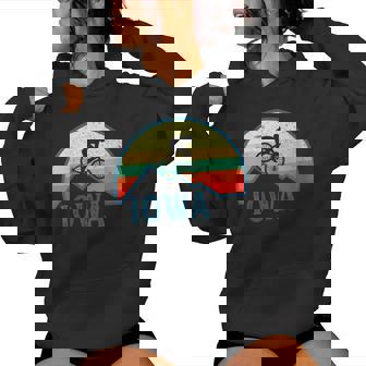 Bike Rider Iowa Mountain Biking Retro Iowa MTB Moutain Biker Women's Hoodie | Mazezy