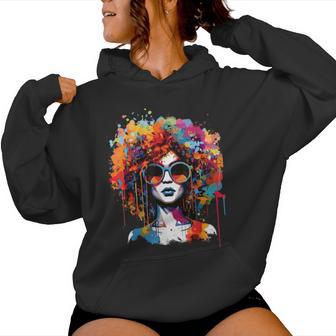 Black Queen Dripping Afro Melanin Junenth Women Hoodie - Thegiftio UK