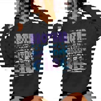 Brother Of The Birthday Girl Snowflakes Themed Matching Women Hoodie | Seseable CA