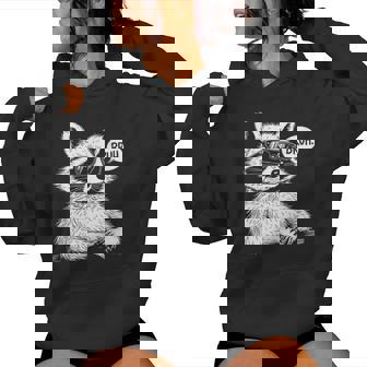 Bruh Raccoon Panda Lover Racoon Meme Slang Women Hoodie | Mazezy
