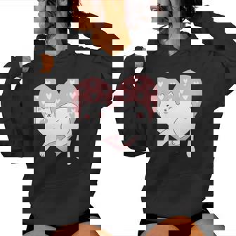 Cadeau Deaint-Valentin Pour Le Coeur De Chat Sweat à capuche femme - Cadeauxyz