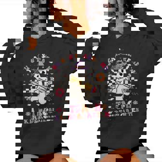 You Can't Scare Me I Teach Kindergarten Halloween Teacher Women Hoodie - Thegiftio