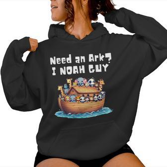 Cartoon Animal Need An Ark I Noah Guy Christian Women Hoodie - Thegiftio UK