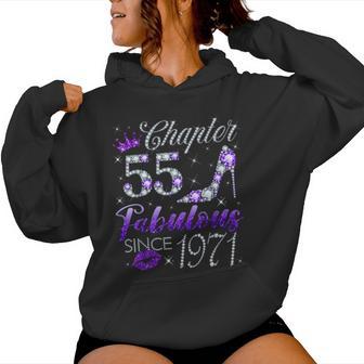 Chapter 55 Fabulous Since 1971 55 Years Old Lady Girls Women Hoodie - Thegiftio UK