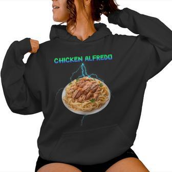 Chicken Alfredo Meme Bootleg Rap Style 90S Vintage Women Hoodie - Monsterry