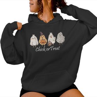 Chicken Chick Or Treat Halloween Costume Chicken Lover Women Hoodie - Monsterry
