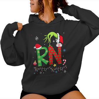 Christmas Rn Registered Nurse Holiday Healthcare Xmas Santa Women Hoodie - Thegiftio UK