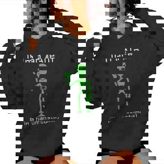 Costume Extraterrestre Extra Terrestre Dans Un Costume Humain Sweat à capuche femme - Cadeauxyz