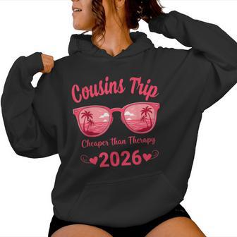 Cousins Trip 2026 Matching Weekend Queen Sunglasses Sunset Women Hoodie - Thegiftio