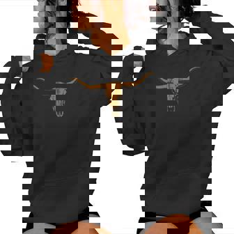 Cow Skull Cowgirl Cowboy Texas Vintage Woman Women Hoodie | Seseable UK
