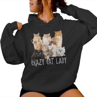 Crazy Cat Lady Beaucoup De Chats Conception De Fête Animale Sweat à capuche femme - Cadeauxyz