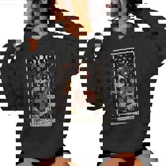 The Crazy Cat Lady Cat Carte De Tarotquelette Motif Luneorcière Sweat à capuche femme - Cadeauxyz