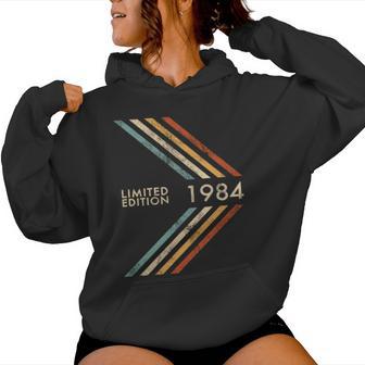 Cumpleaños 1984 Edición Limitada Hombres Es Estilointage Manga Larga Sudadera con capucha para mujer - Regaloses