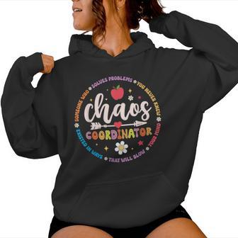 Cute Chaos Coordinator Teacher First Day Of School Women Hoodie - Thegiftio UK