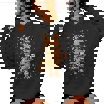 Cute Gingerbread Leopard Christmas Xmas Girl Women Women Hoodie | Seseable UK