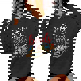 Cute Just A Girl Who Loves Birds Birdwatching Bird Lover Women's Hoodie | Mazezy