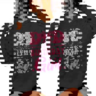 Dad Of The Birthday Girl Family Pink Coquette Bow Women Hoodie - Monsterry