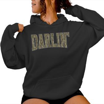 Darlin' Retro Camouflage Country Cowboy Women Women Hoodie - Thegiftio UK