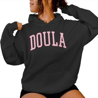 Doula Midwife Cute Preppy Pink Birth Worker Women Hoodie - Thegiftio UK