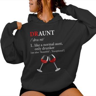 Draunt Drunk Aunt Wine Lover Aunt Sudadera con capucha para mujer - Regaloses
