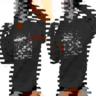 Drink Drank Drunk Christmas Martini Cocktail Santa Hat Xmas Women Hoodie | Seseable CA